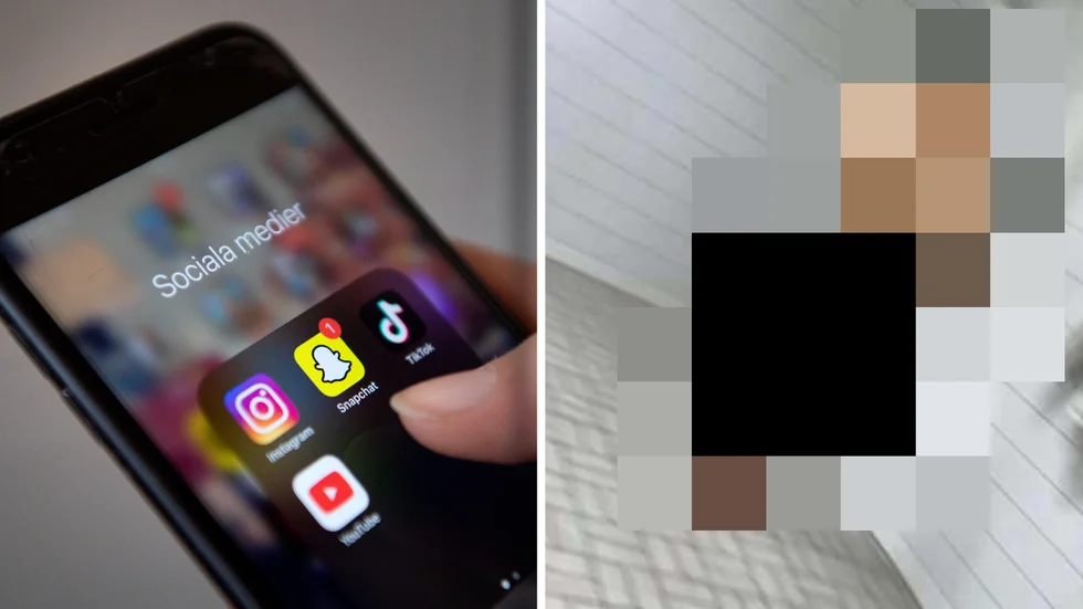 Bilden fick spridning på appen Snapchat.