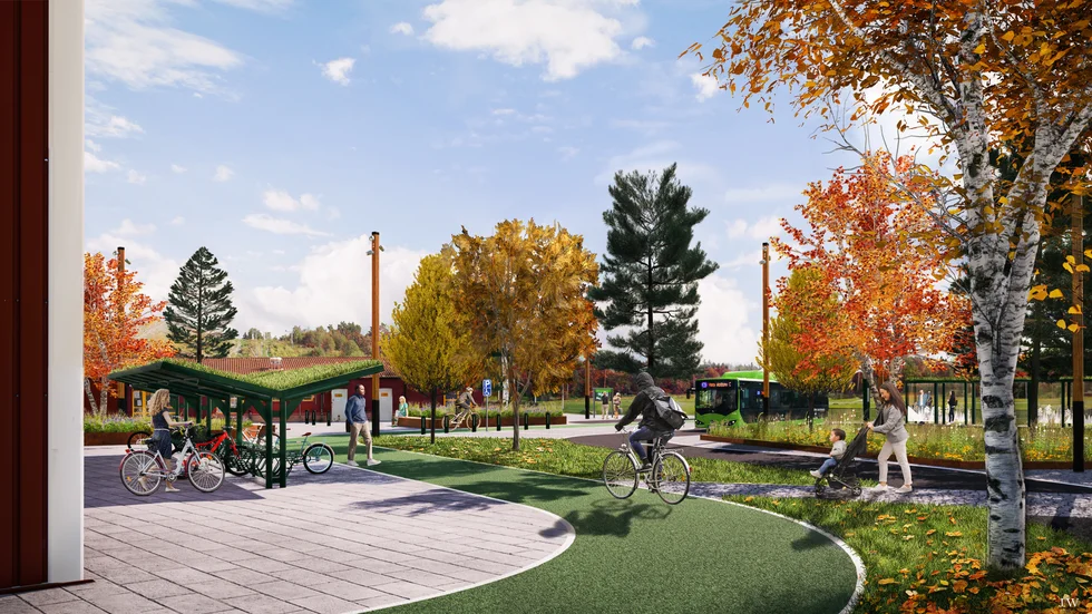 Cykelbana, cykelparkering och en ny sträckning för bussen. Det är några av de nya inslagen som ska ge Vilsta en värdigare entré.
