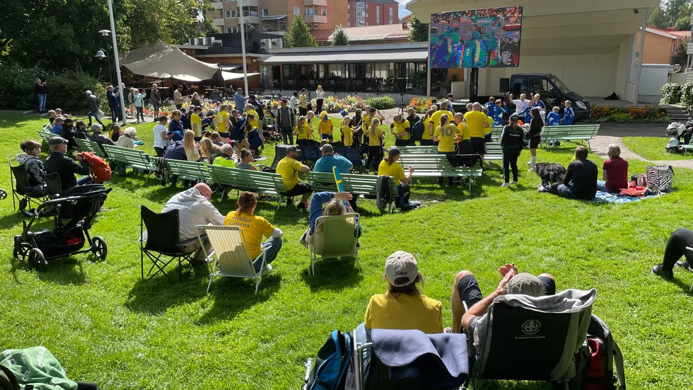 Det blev jubel i Stadsparken när domaren blåste av matchen.
