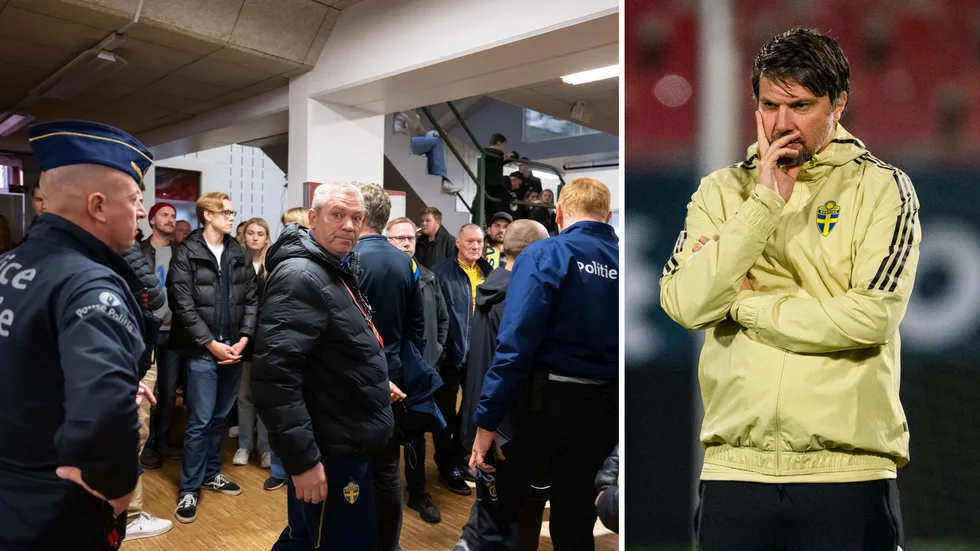Daniel Ekvall var på plats i händelsernas centrum när både spelare, ledare och de svenska fansen hölls kvar på arenan medan polisen försökte hitta gärningsmannen efter attentatet i Bryssel. 