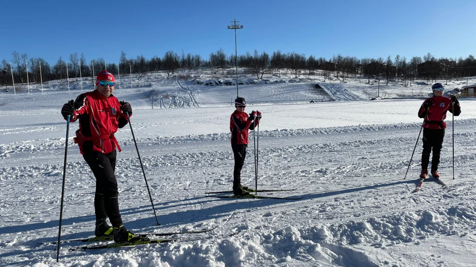 Familjen Melkersen-Normark packade in skidorna och åkte från Narvik för en skidhelg i Kiruna.