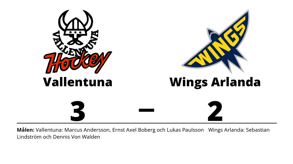 Vallentuna Hockey vann mot Wings HC Arlanda