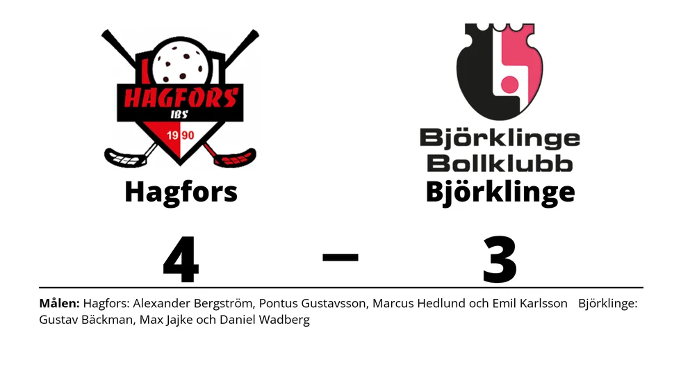 Hagfors IBS vann mot Björklinge BK