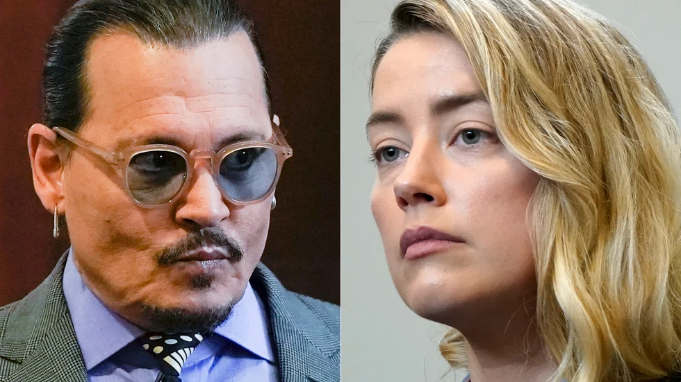 Johnny Depp och Amber Heard möts i rätten. Arkivbild.