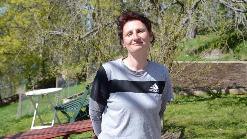 Irina Serotyok fick jobb som trädgårdsmästare efter sex veckor i Sverige.