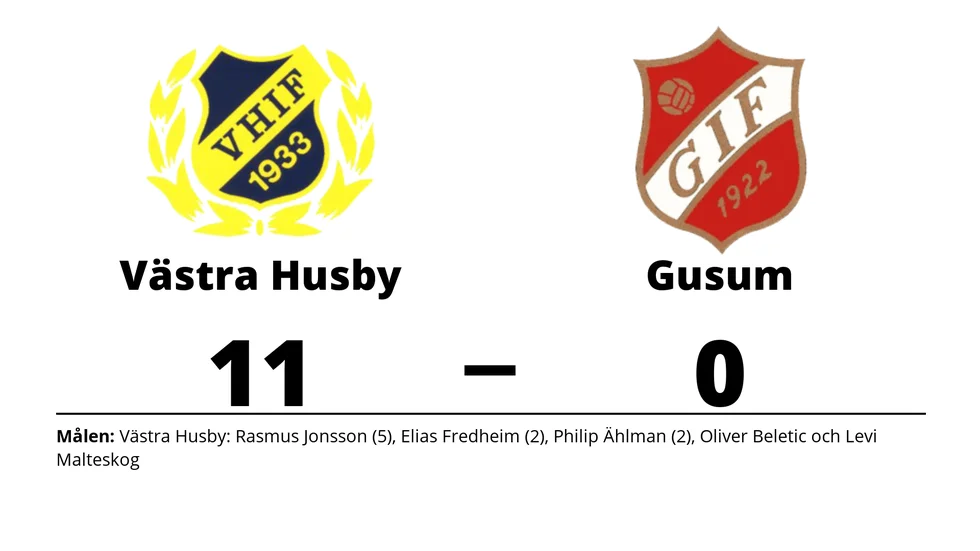 Västra Husby IF vann mot Gusums IF