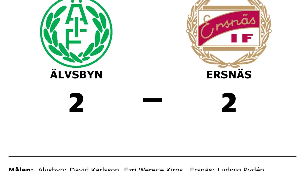 Älvsby IF spelade lika mot Ersnäs IF