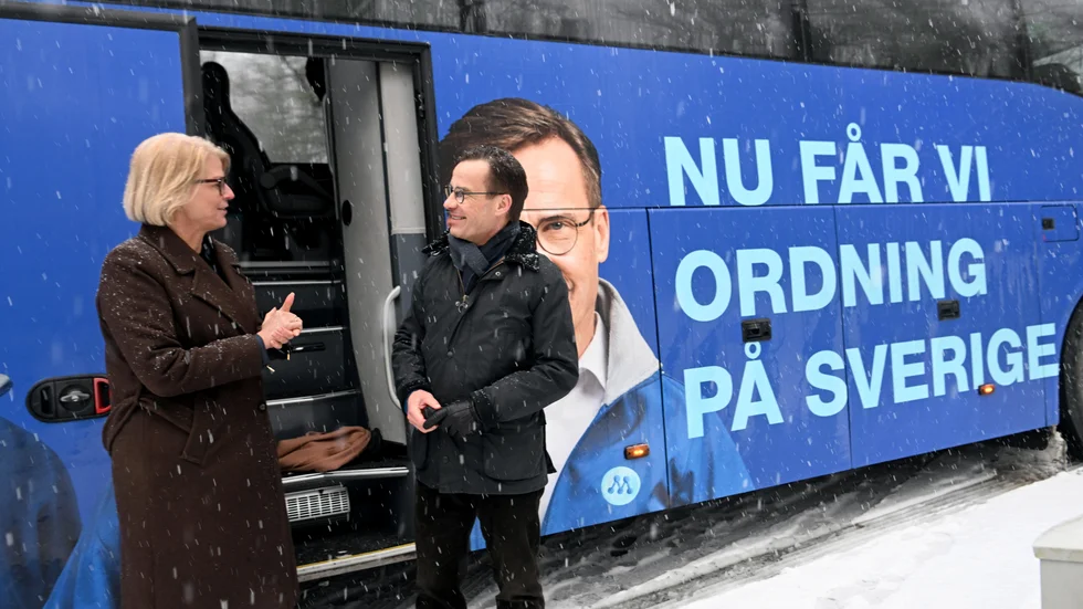 Moderaternas ekonomiskpolitiska talesperson Elisabeth Svantesson och partiledare Ulf Kristersson.