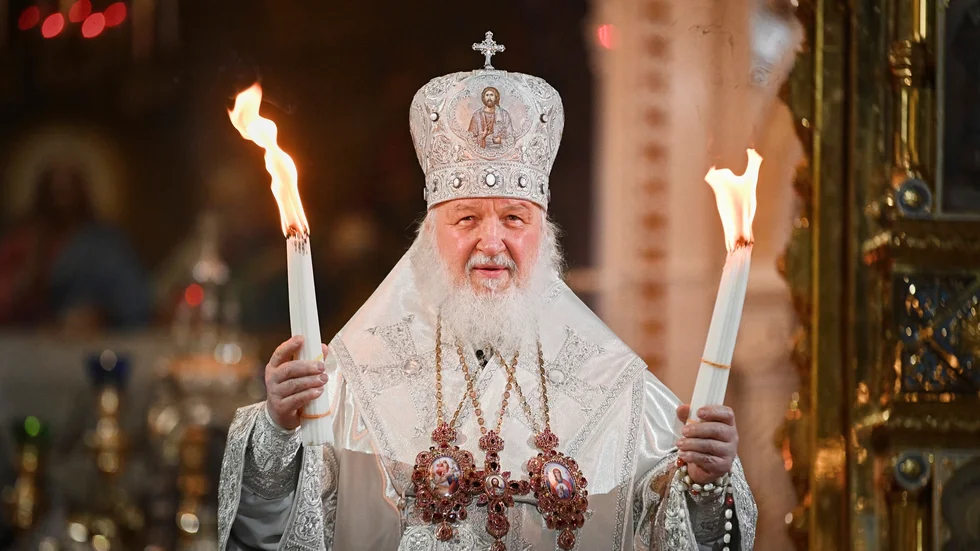 Patriarken Kirill. Bild från i påskas.