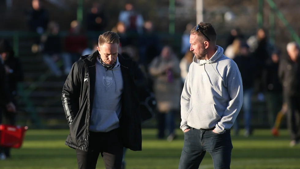 Jens Wisén och Marcus Granath var nöjda med lagets prestation trots att det bara blev en poäng i mötet med Åby. 