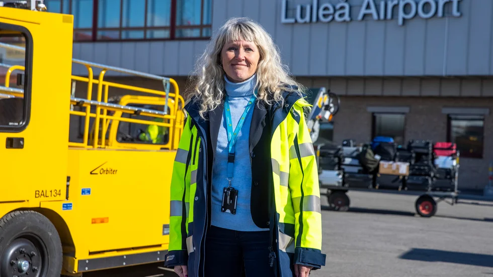 Flygstationschef Ann-Christin Viklund gläds över att Luleå Airport återhämtar sig snabbast efter pandemin. 