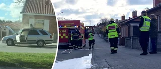 Bilbrand – då ryckte lediga brandmän in