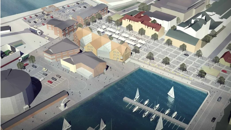 Skisser av Holmen och inre hamnen som Region Gotland och Ahlqvist & Almqvist Arkitekter tagit fram.
