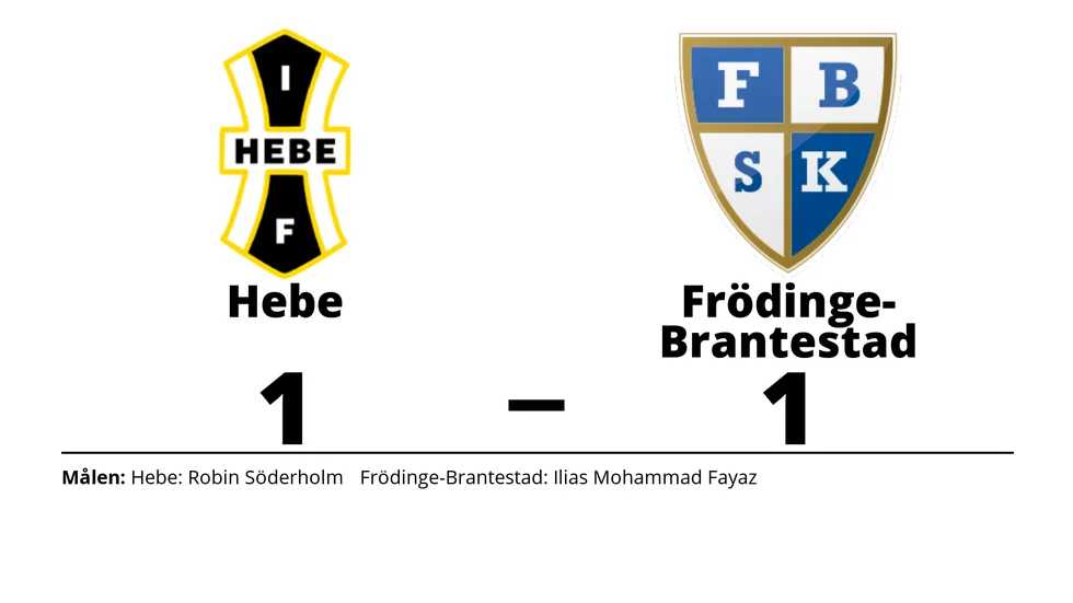 IF Hebe spelade lika mot Frödinge/ Brant SK