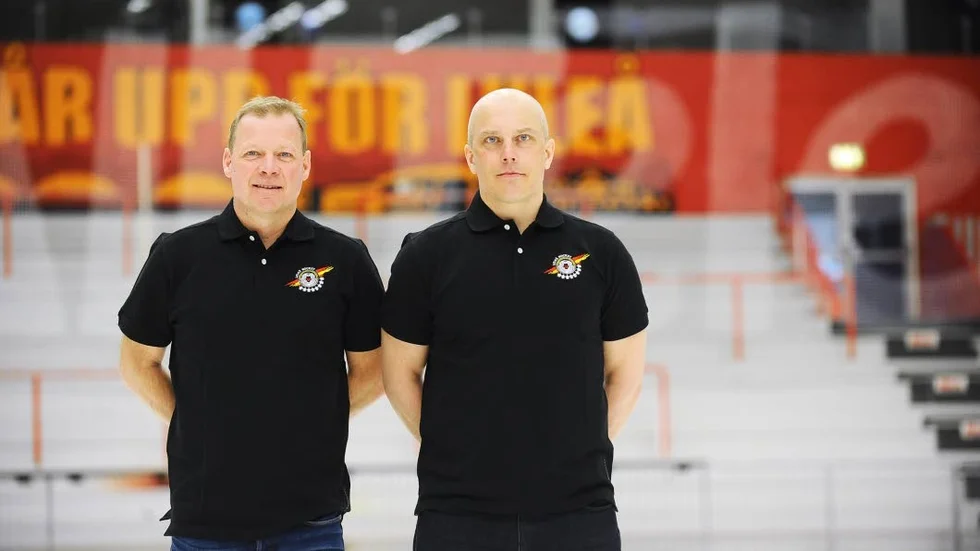 Henrik Stridh och Roger Kyrö, assisterande tränare Luleå Hockey