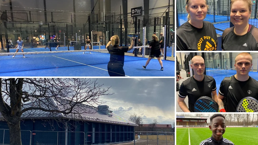 Skvallerspalten vecka 16. Påskturnering på We are padel-hallen i Agneshög i Motala. Ni ser vinnarparen Linn Haglund/Sofie Moberg och Robin Bratt/Kevin Elovsson. Veckans spalt handlar också om LSW:s nya klubbhus på Mossen, som invigs 14 maj, och om Maifs landslagsspelare Charles Buyondo.
