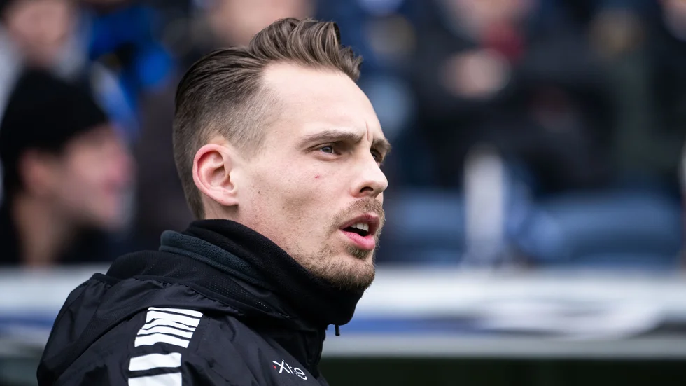 Daniel Bäckström under den allsvenska premiären mot Sundsvall. 