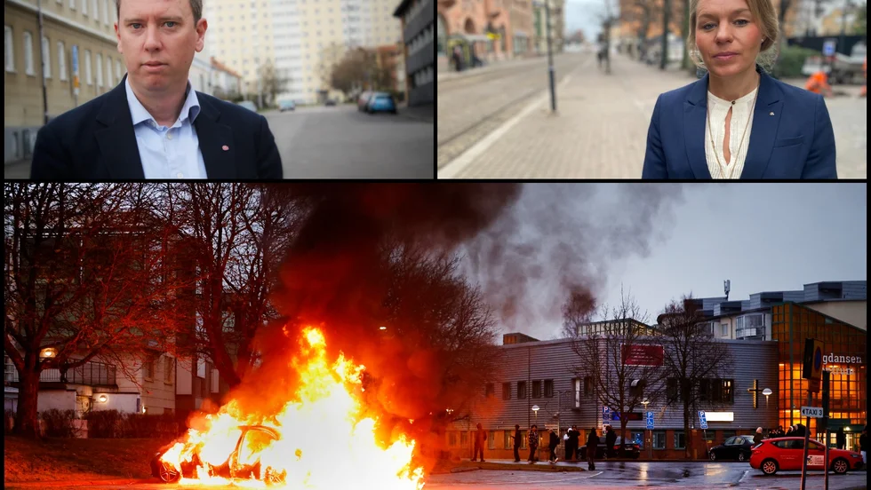 Olle Vikmång (S) och Sophia Jarl (M) var eniga om att motreaktionerna mot den planerade demonstrationen i Navestad inte var acceptabla.