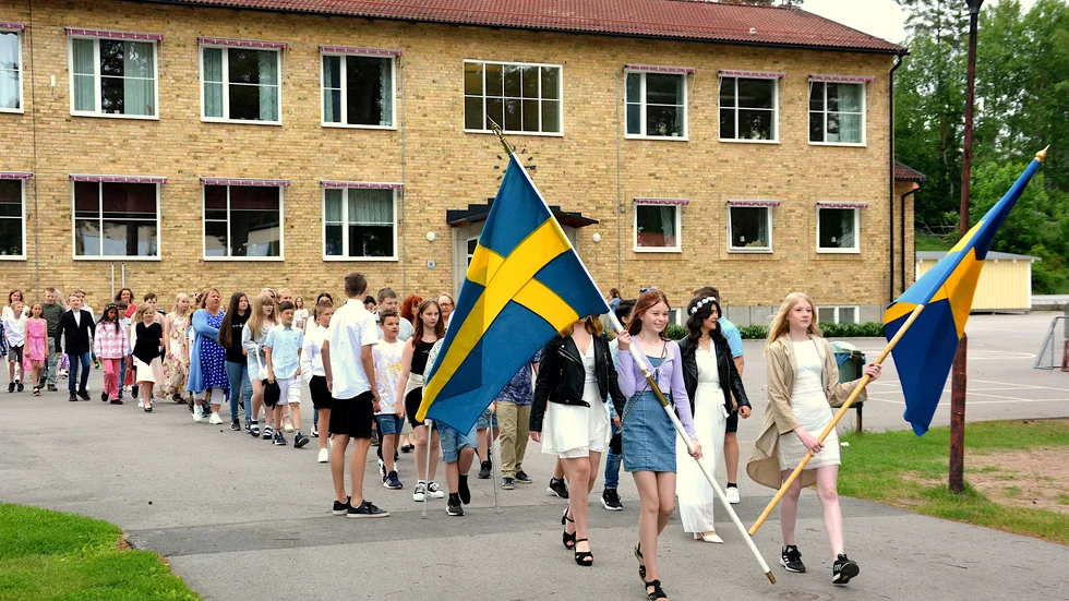 Skolavslutning vid Gusums skola i fjol.