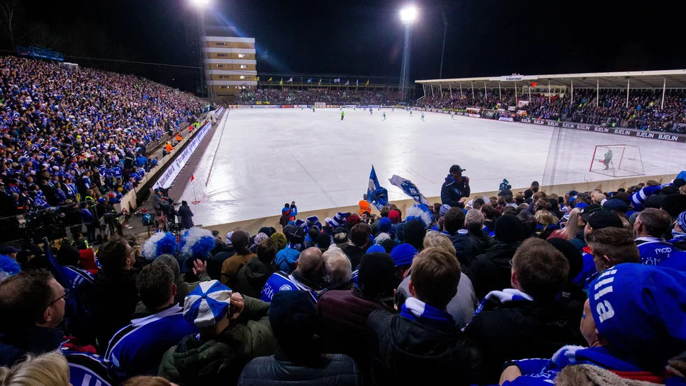 Studenternas i mars 2019. Fullt på läktarna och herrfinal mellan Villa och Västerås. Uppsala kan bli spelplats för finalerna även i fortsättningen.
