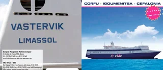 Nu går M/V Västervik i Grekland