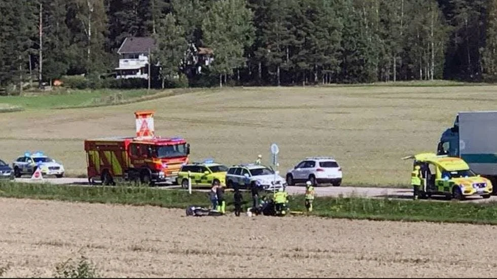 En man döms till fängelse efter olyckan på riksväg 53 i september förra året då en motorcyklist skadades svårt, i samband med en omkörning.
