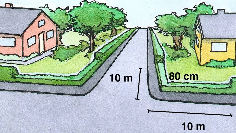 Om du har en hörntomt ska häcken inte vara mer än 80 centimeter i en sikttriangel som sträcker sig minst tio meter åt vardera håll. 