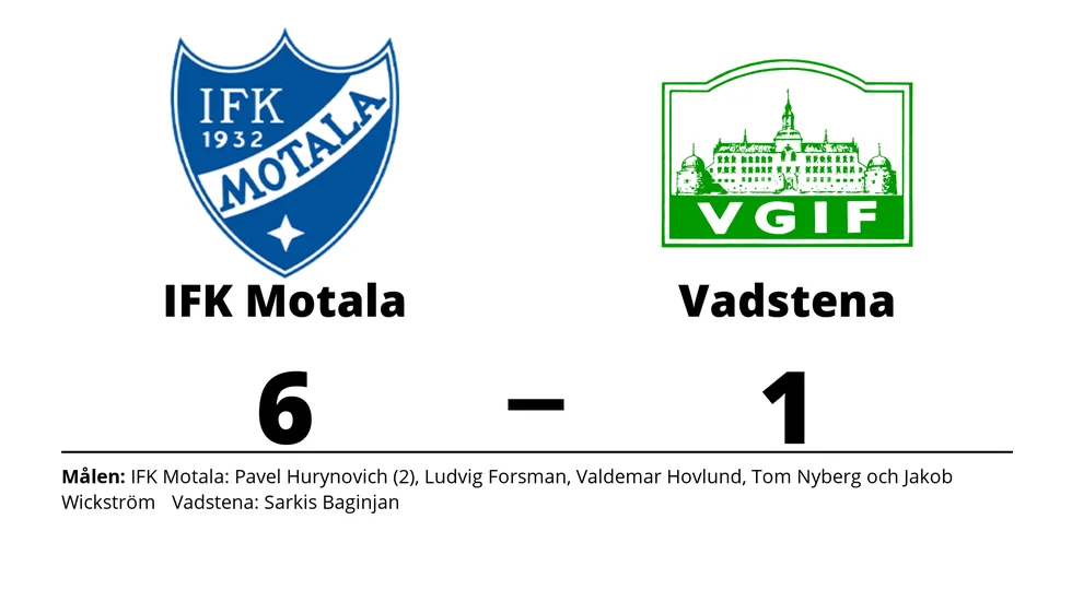 IFK Motala FK vann mot Vadstena GIF