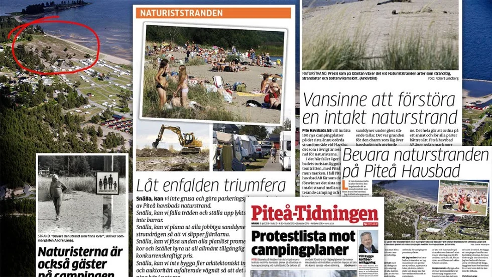 Sista tiden har det varit många insändare om strandområdet ute vid Pite havsbad.