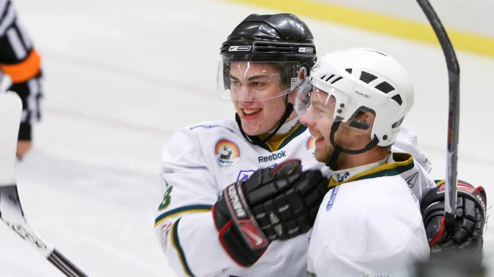 MÅLSKYTT. Johan Grönlund gjorde två av målen när Älvsbyn slog Hertsörinken. (Arkivbild)