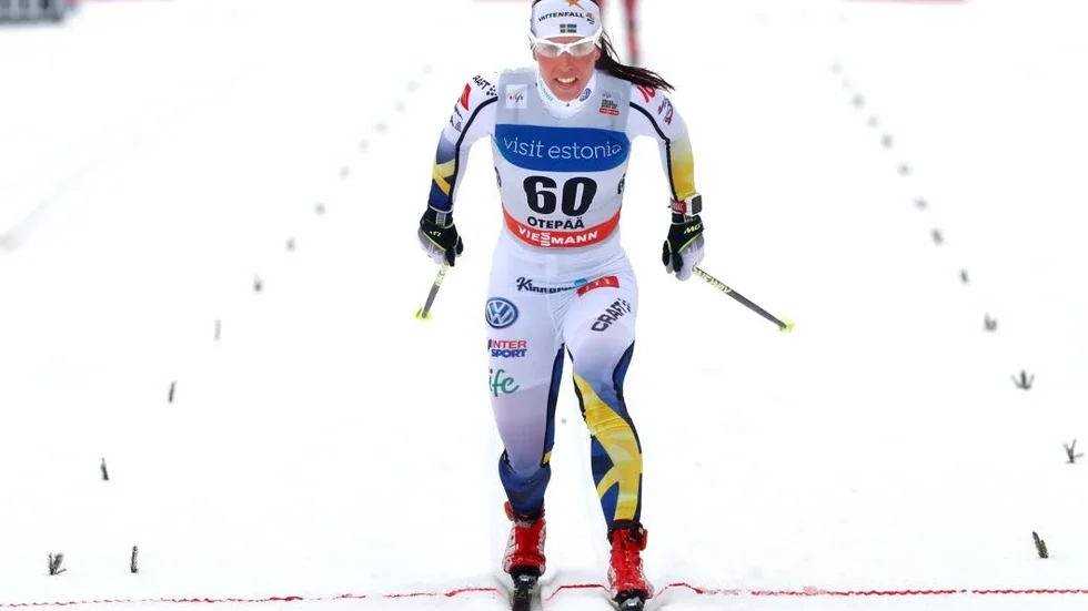 Charlotte Kalla blev tvåa i VM-genrepet.
