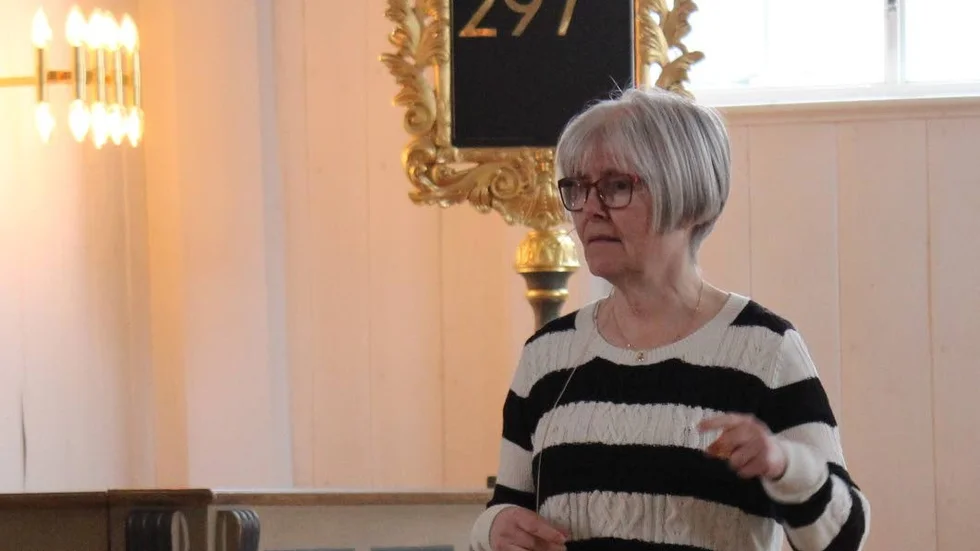 Historik. Eva Werner presenterade en historik över Piteå stads kyrka.