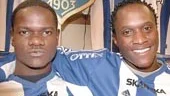 Sunday Eyenga Ondiindia och Evans Valdo Nyabaro ska försöka sätta skräck i division 2-försvaren kommande fotbollssäsong.
FOTO: ANITA KJELLBERG