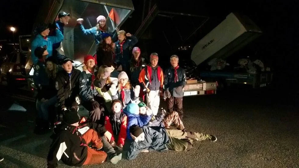 Scouterna var glada över den lyckade insatsen.