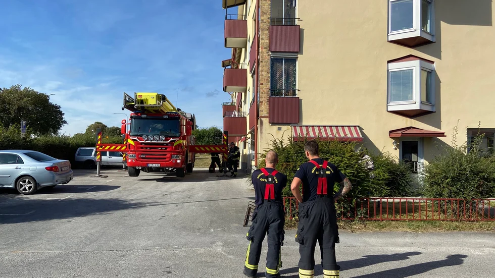 Räddningstjänsten larmades till en adress i södra Visby på fredagsmorgonen. Ett brandlarm ljöd, men någon brand kunde inte hittas.