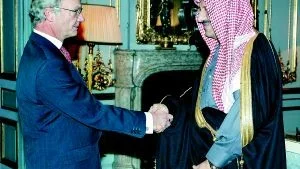 Saudiarabiens biträdande försvarsminister, prins Khled Bin Sultan träffade under tisdagen Kungen på Stockholms Slott. Foto: Scanpix