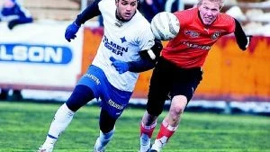 Full fart framåt. IFK Norrköping gjorde en klart bättre insats mot Örebro än i premiären mot Väsby. En av de som höjde sig i mängden var Bruno Santos som gjorde en riktigt bra första halvlek.                   Foto: Niclas Sandberg