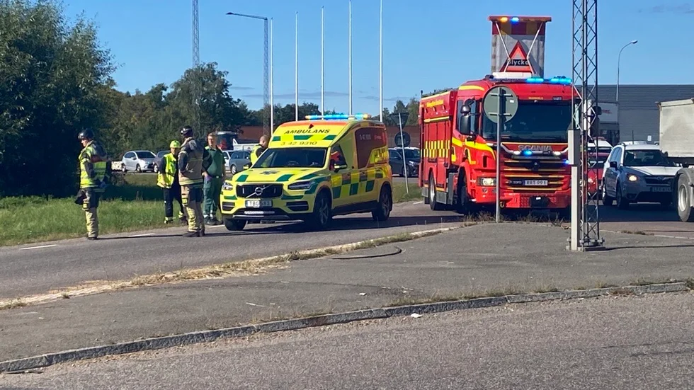 Bild från olycksplatsen.