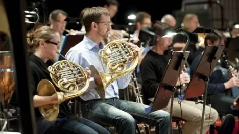 Norrköpings Symfoniorkester repeterar inför premiäeren.