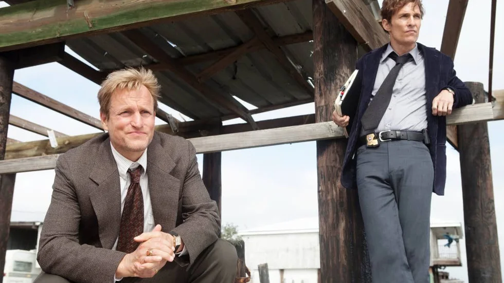 Woody Harrelson och Matthew McConaughey. De fick varsin nominering till bästa manliga huvudroll i dramaserie för "True detective".
Fotograf: Jim Bridges/AP/TT