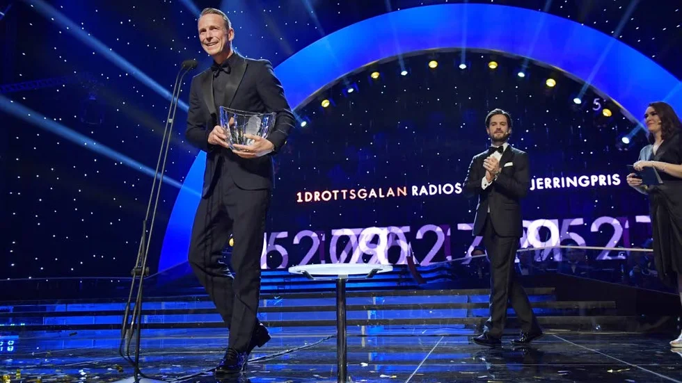 VANN IGEN. Peder Fredricson fick ta emot Jerringpriset för andra året i följd.