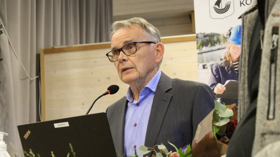 Conny Tyrberg (C) höll ett avskedstal i kommunfullmäktige.