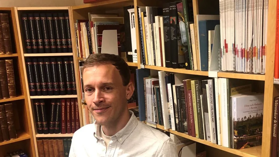 Museipedagog Morgan Stenberg är glad över det stora intresset för höstens vandring.