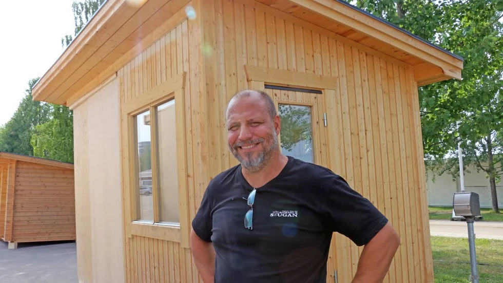 Sorseleföretag bygger bland annat en bastu med relax. "Vi är alltid med på Stora Nolia", säger ägaren Robert Gabrielsson.