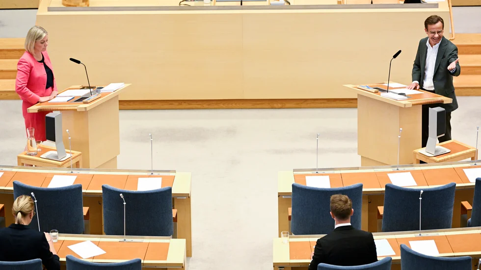Sedan förra mätningen har Magdalena Anderssons sida ökat något, mycket tack vare en ordentlig höjning för Centerpartiet. Arkivbild.