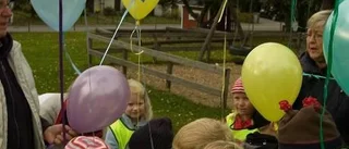 Barnens ballonger landade i Lettland