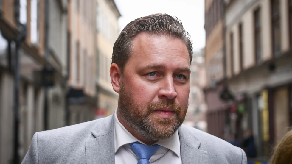 Mattias Karlsson (SD) har arbetat med Jimmie Åkesson sedan studietiden och är "chefsideolog" för partiet. Arkivbild.