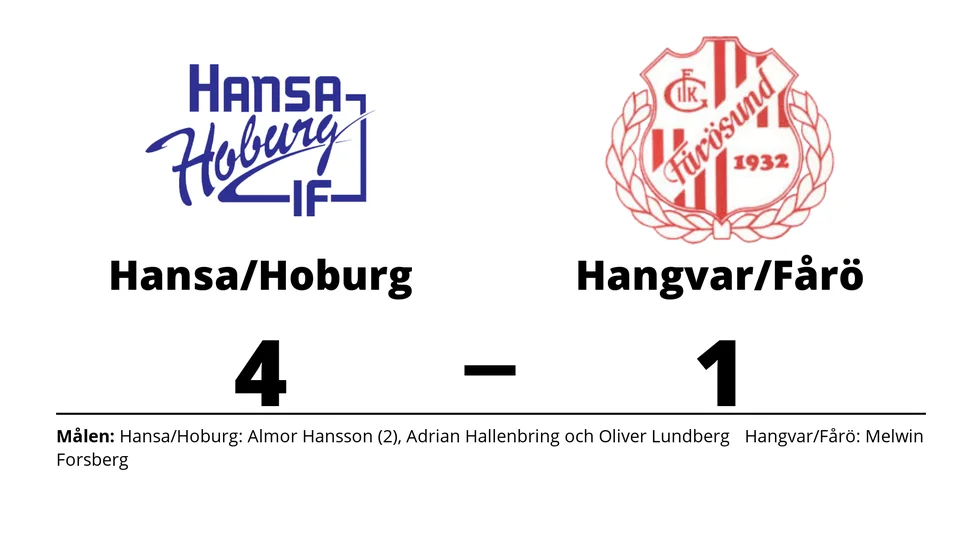 IF Hansa-Hoburg vann mot Hangvar SK/Fårösund GoIK