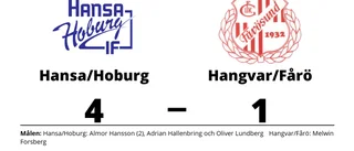 Almor Hansson gjorde två mål när Hansa/Hoburg vann