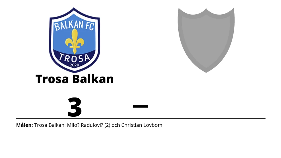 Trosa Balkan FC vann mot Hölö Mörkö IF